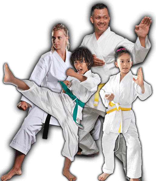 Martial Arts Lessons for Families in Allen TX - Green Belt Kid Adult Group Banner